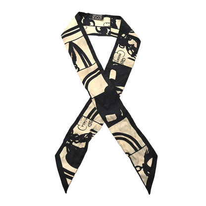 Hermes Silk Brides de Gala En Desordre Twilly Black Coquille 1 of 3