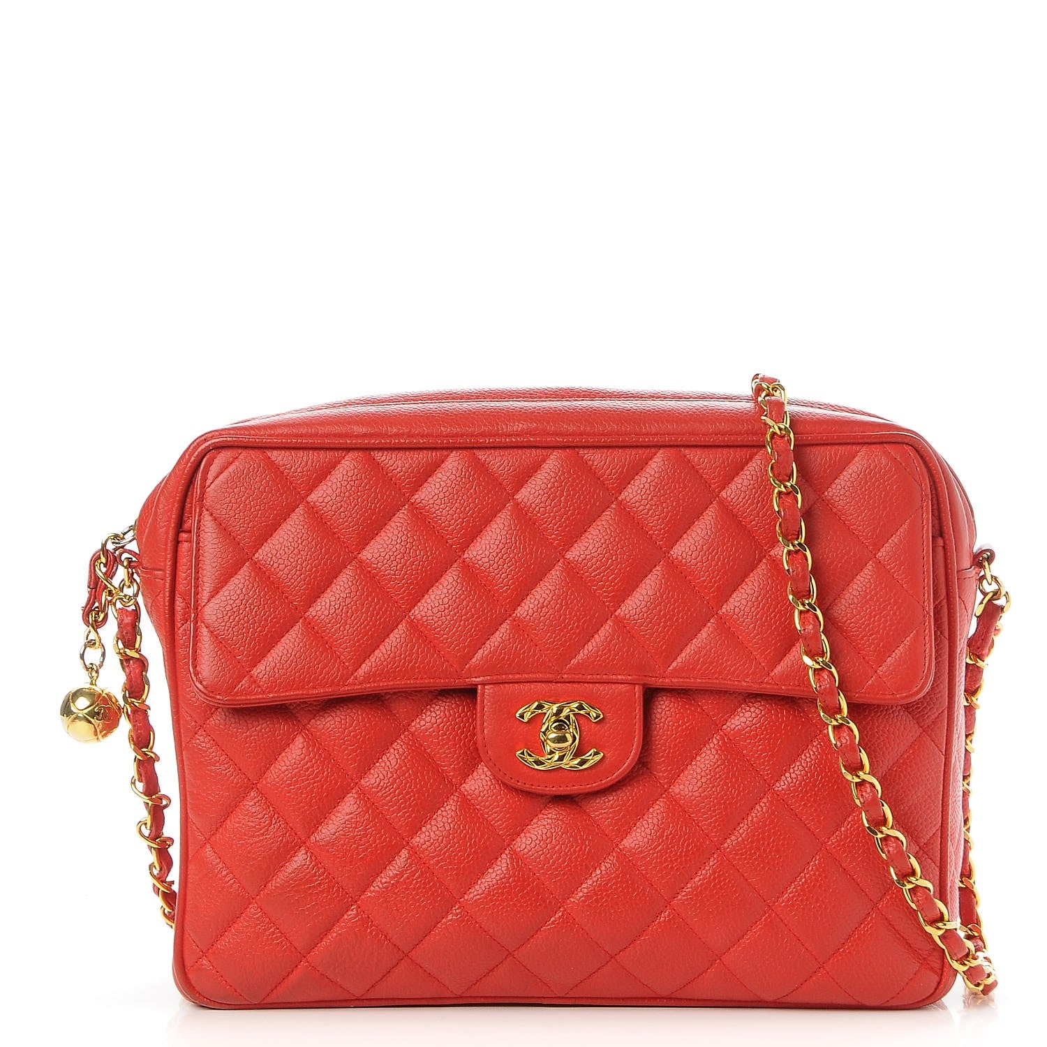 Chanel Caviar Quilted Camera Case Red 1 of 8