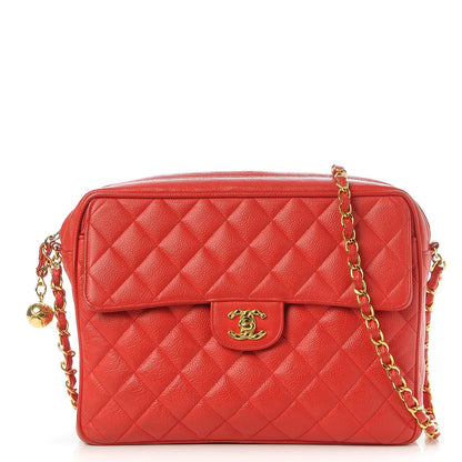 Chanel Caviar Quilted Camera Case Red 1 of 8