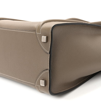 Celine Drummed Calfskin Micro Luggage Souris 10 of 10