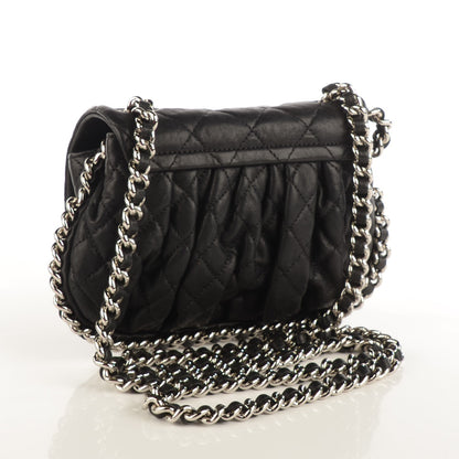Chanel Washed Lambskin Chain Around Mini Flap Black 3 of 7
