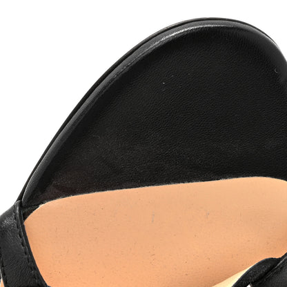 Christian Louboutin Shiny Nappa Suede Galeria 100 Sandals 36 Black Silver 9 of 11