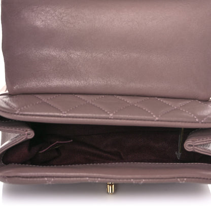 Chanel Shiny Sheepskin Quilted Mini Trapezio Flap Pink 5 of 13