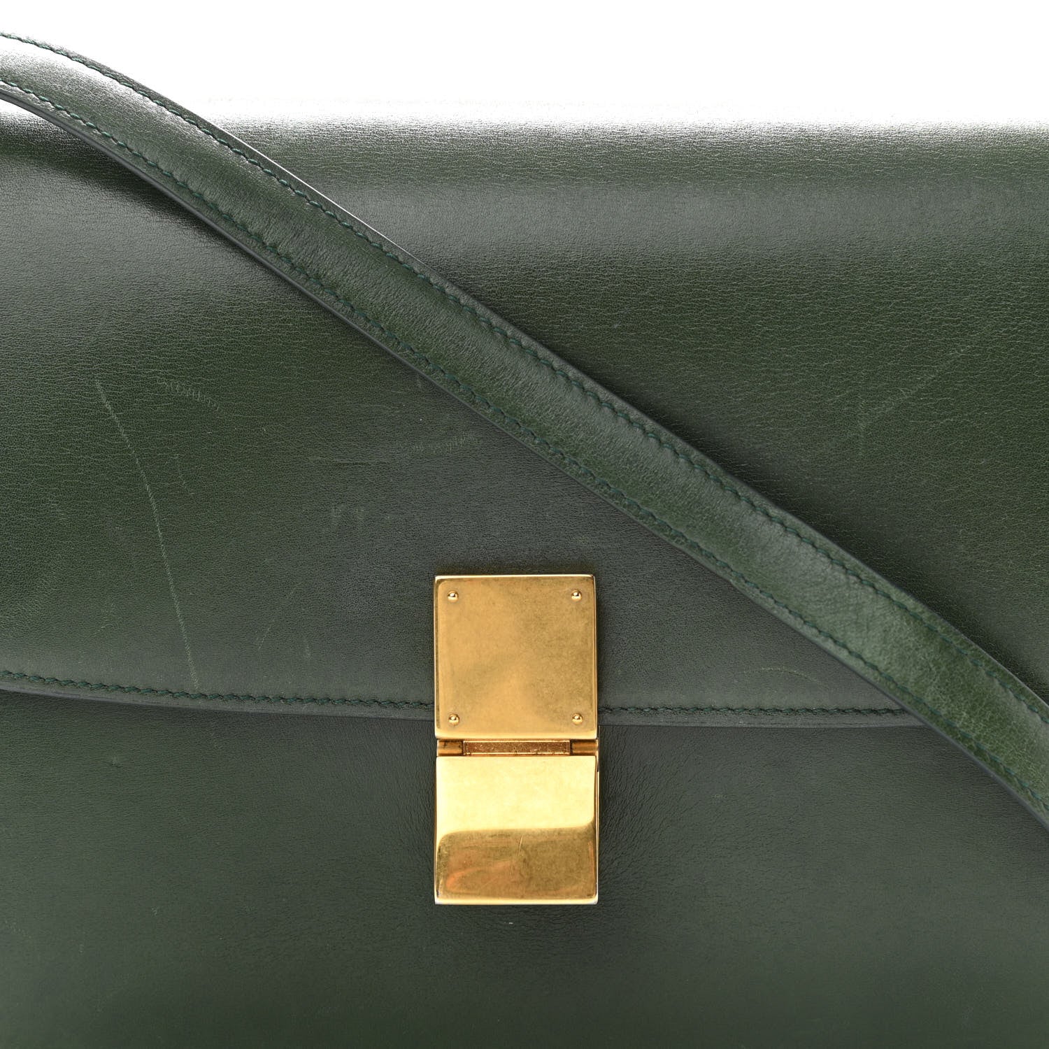 Celine Box Calfskin Classic Box Medium Flap Bag Forest 8 of 14