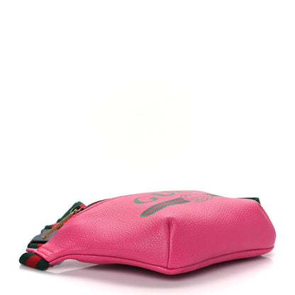 Gucci Grained Calfskin Small Logo Belt Bag Box Pink Green 3 of 10