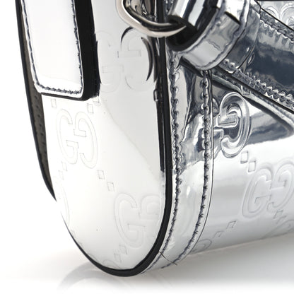 Gucci Guccissima Mirror Effect Mini Crossbody Silver Sphinx 11 of 14
