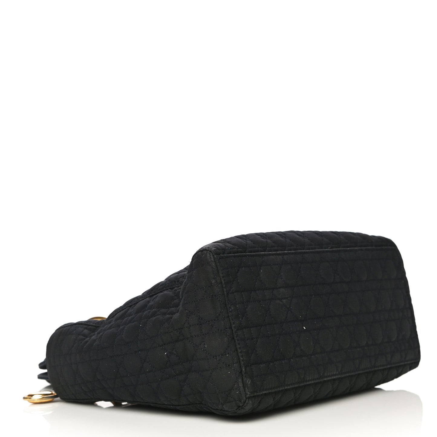 Nylon Cannage Medium Lady Dior Black