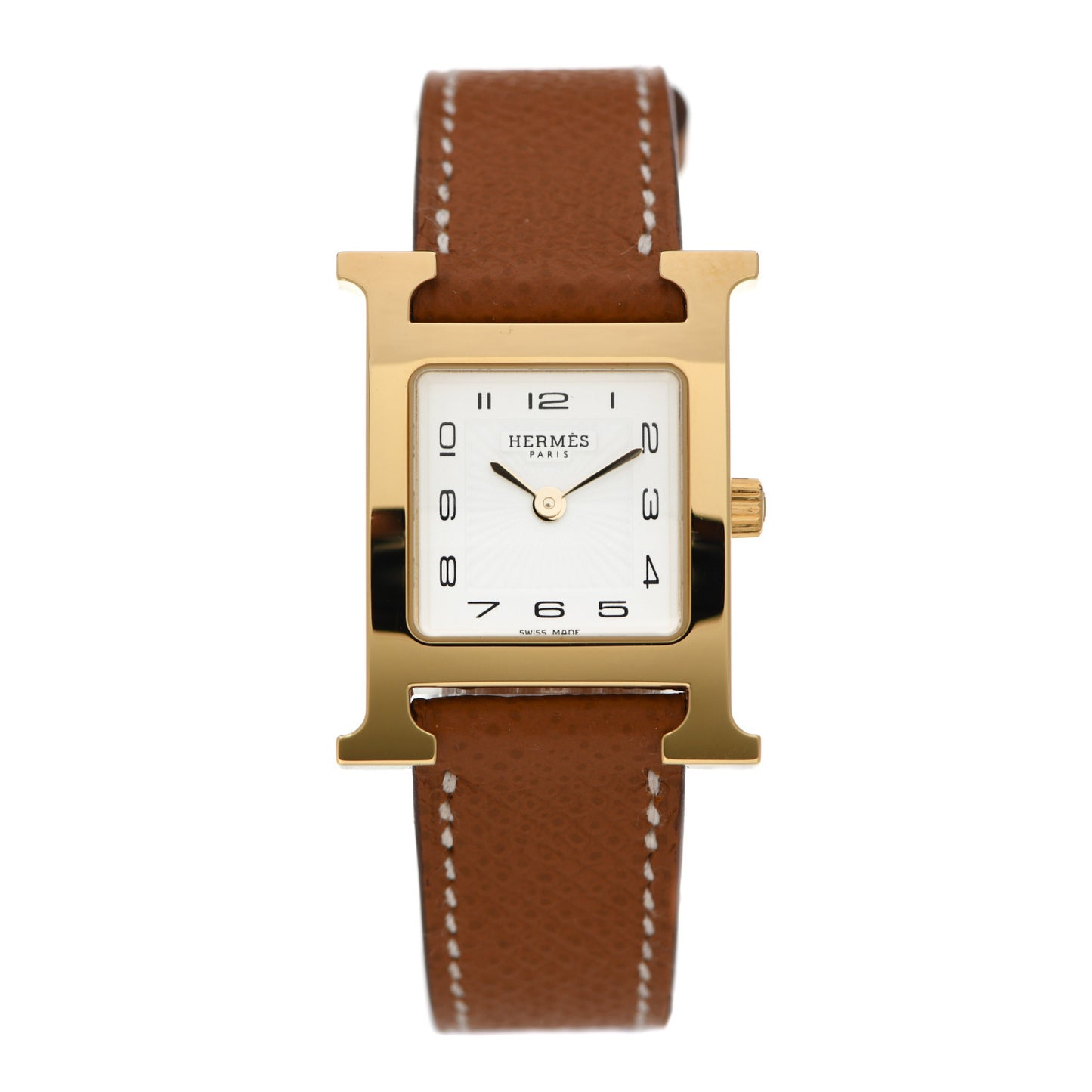 Stainless Steel Epsom 21mm Heure H Hour Quartz Watch Gold