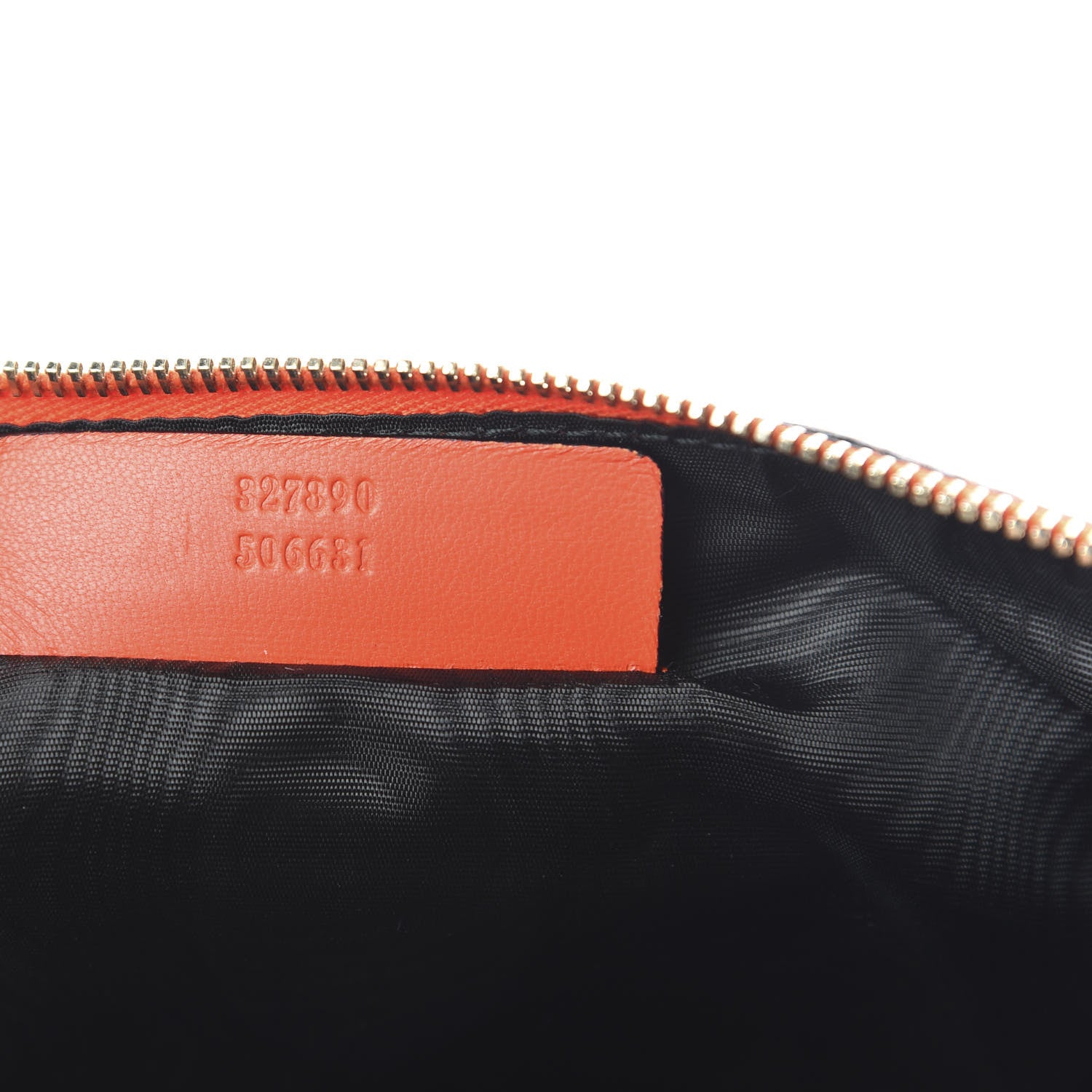 Alexander McQueen Calfskin Skull Zip Pouch Orange 9 of 11
