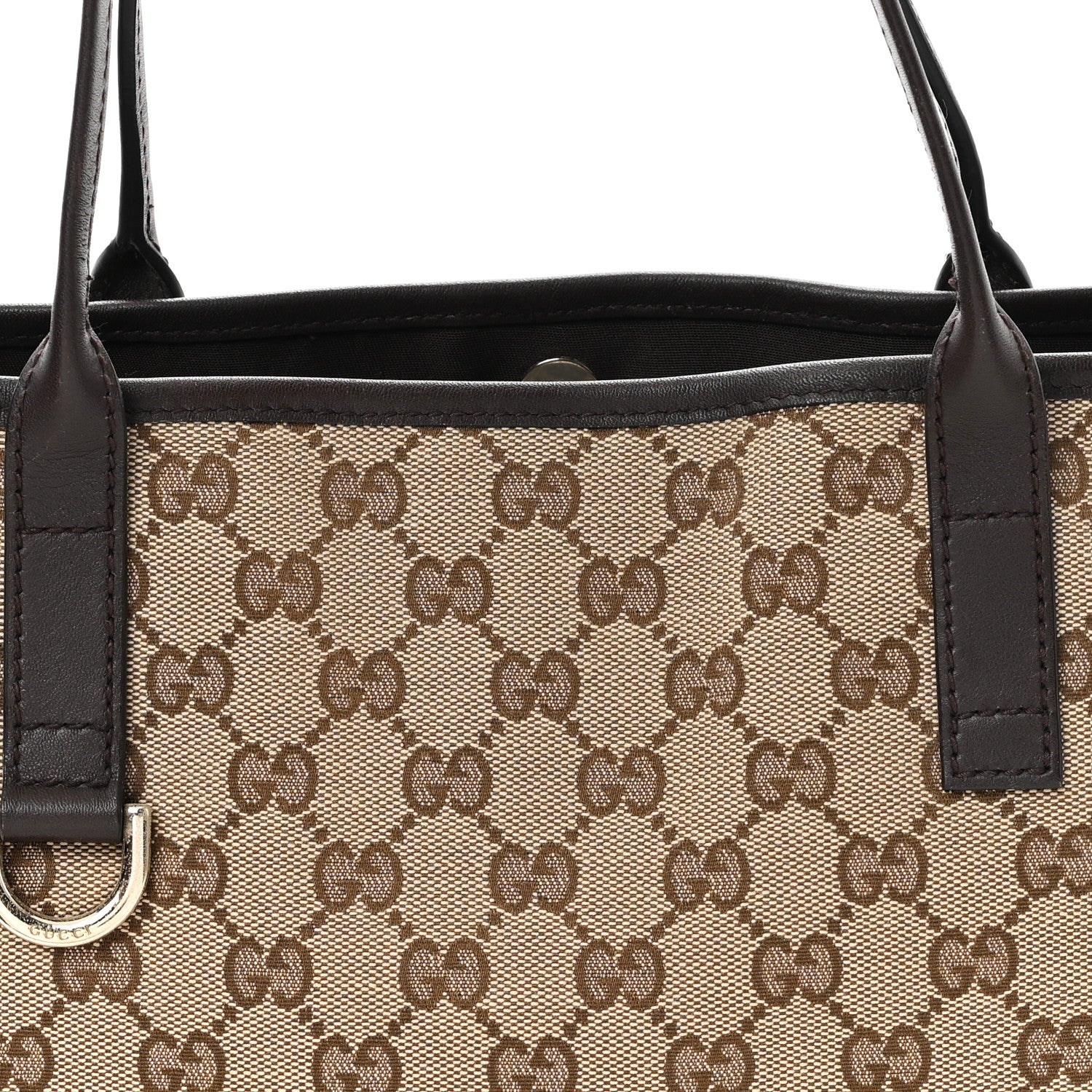 Gucci Monogram Medium New Britt Tote Brown 8 of 10