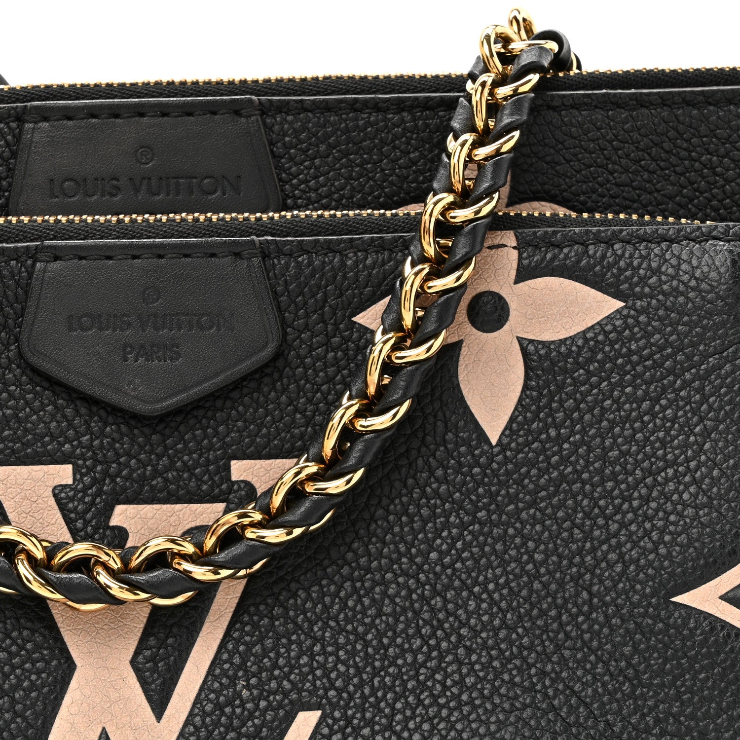 Louis Vuitton Empreinte Monogram Giant Multi Pochette Accessories Black Beige 8 of 14