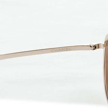 Chanel Round Signature Sunglasses 4206 Gold 4 of 6