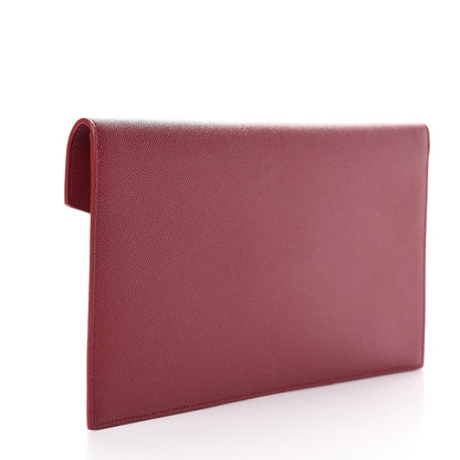 Saint Laurent Grain De Poudre Uptown Pouch Red 2 of 10