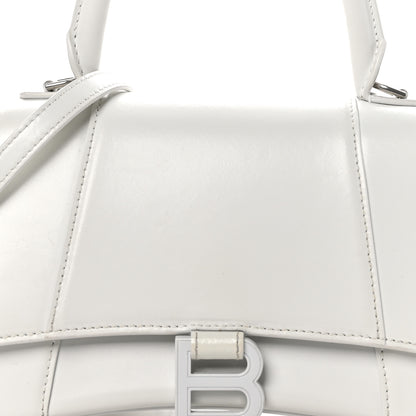 Balenciaga Shiny Box Calfskin Tonal B Small Hourglass Top Handle Bag White 8 of 11