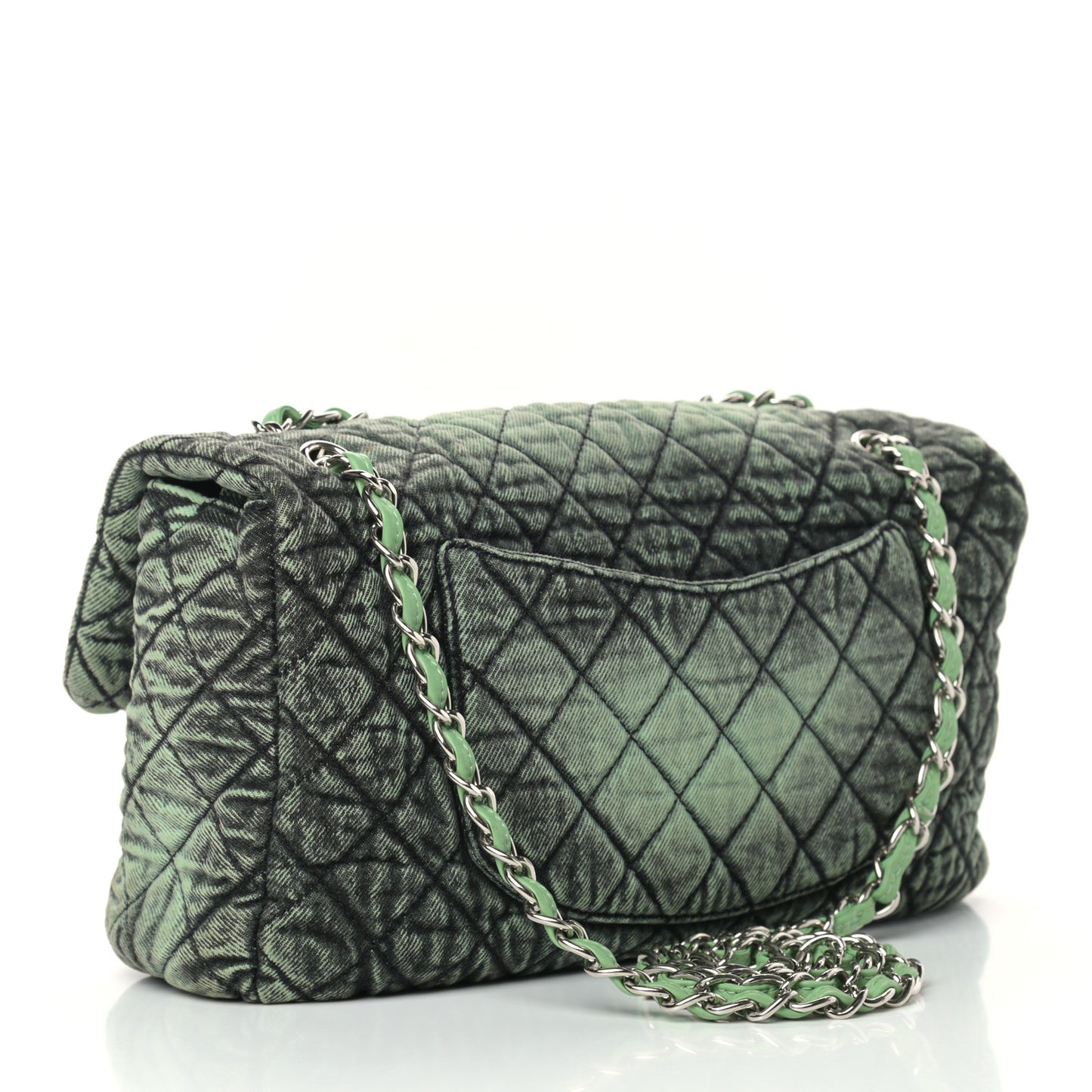 Denim Quilted Denimpression Flap Green Black