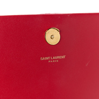 Saint Laurent Smooth Calfskin Medium Classic Monogram Kate Tassel Satchel Lipstick Red 7 of 11
