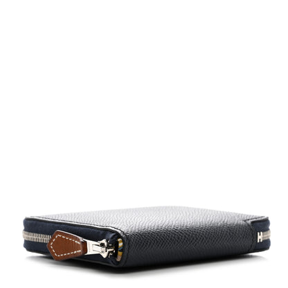Hermes Epsom Silk'in Compact Wallet Bleu Indigo 4 of 7