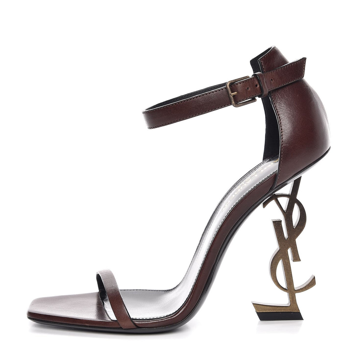 Calfskin Opyum Sandals 38.5 Brown