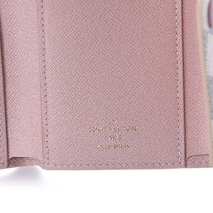 Louis Vuitton Damier Azur Victorine Wallet Rose Ballerine 8 of 9
