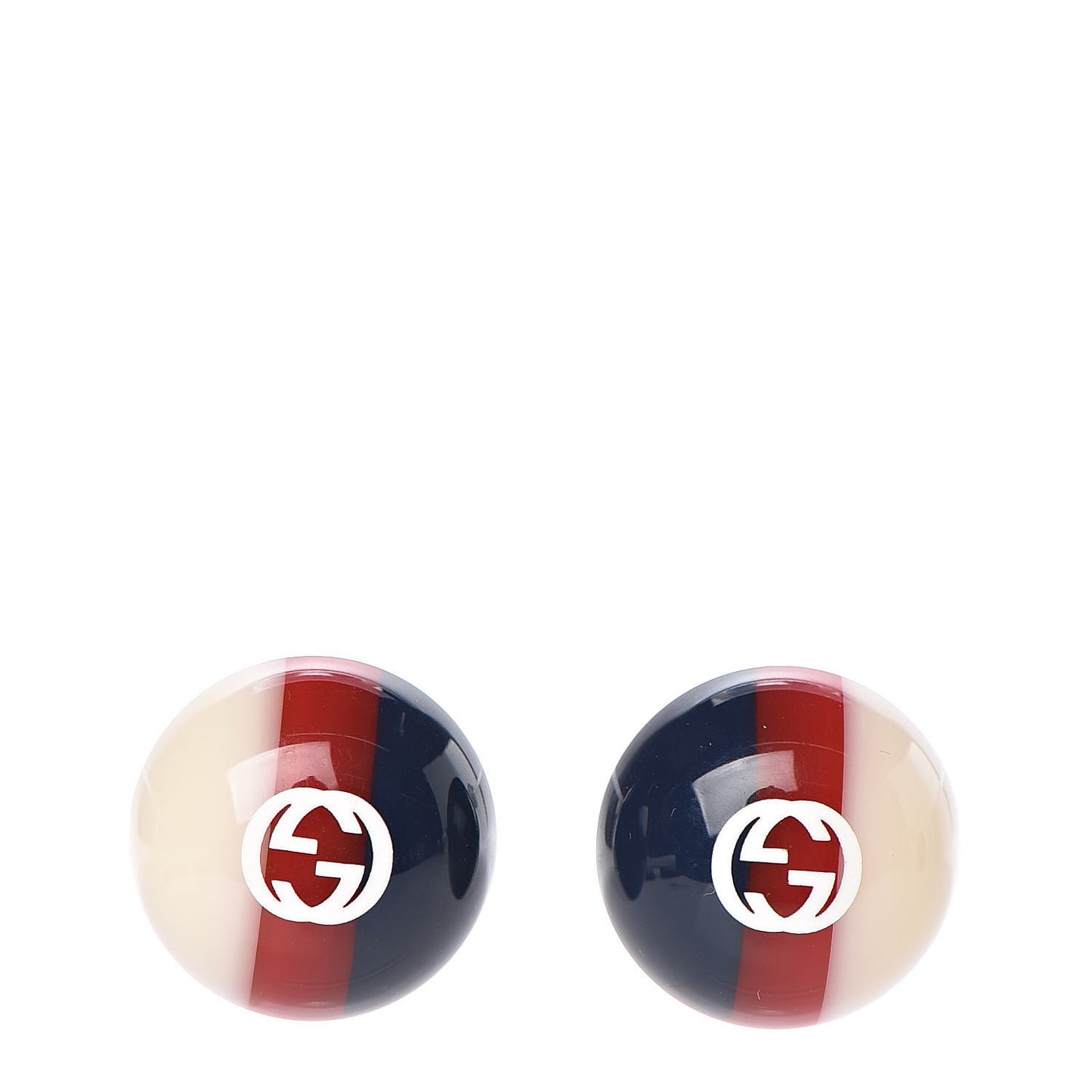 Resin Web Stud Earrings Blue Red