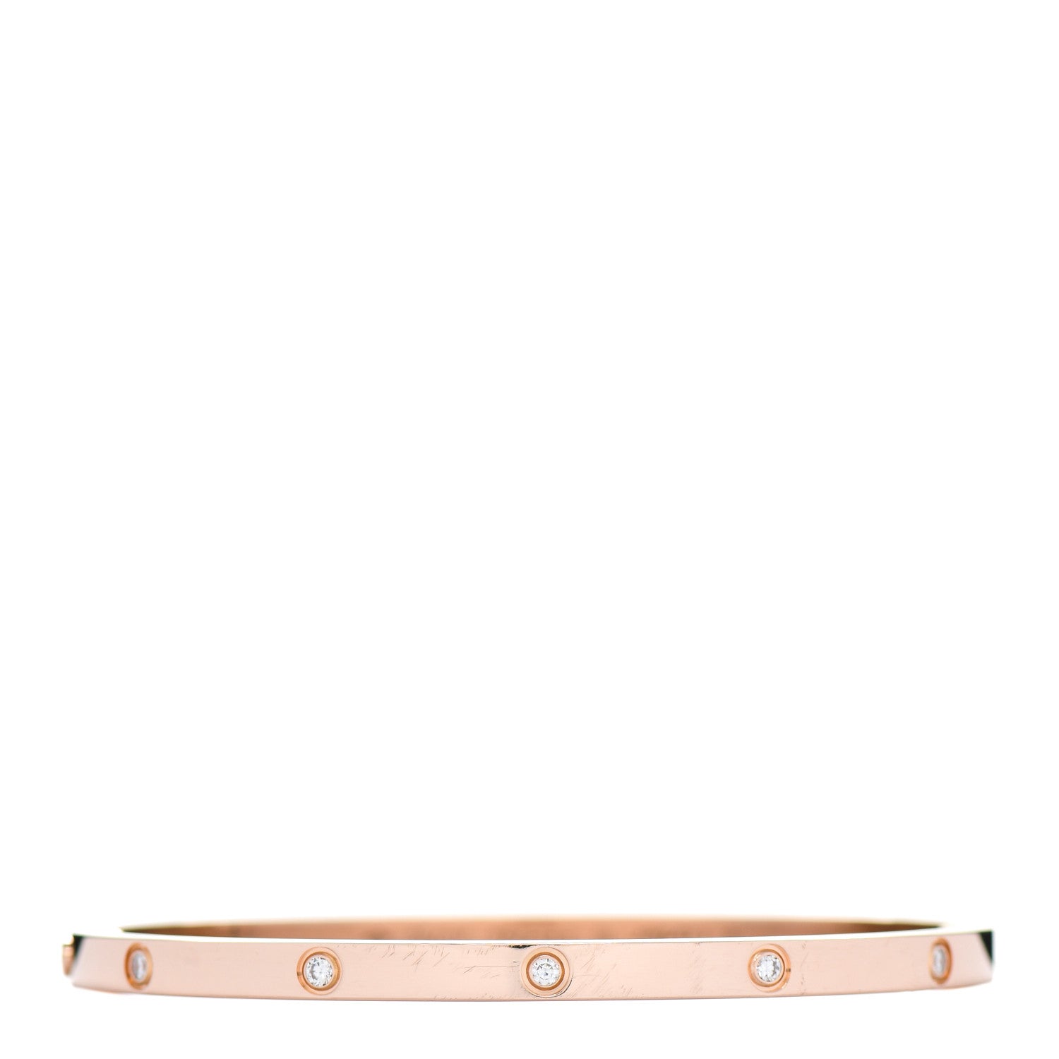 Cartier 18K Pink Gold 10 Diamond Small LOVE Bracelet 16 2 of 3