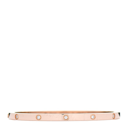 Cartier 18K Pink Gold 10 Diamond Small LOVE Bracelet 16 2 of 3