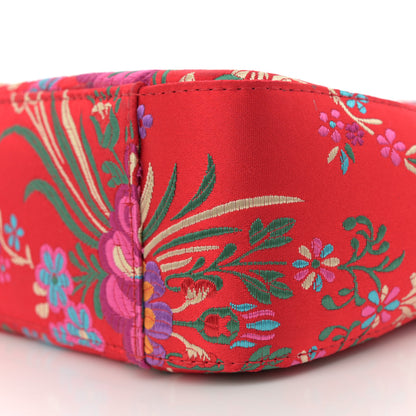 Gucci Jacquard Matelasse Floral Medium GG Marmont Shoulder Bag Red 10 of 14