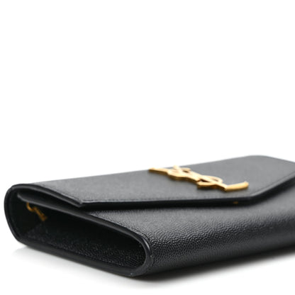 Saint Laurent Grain de Poudre Uptown Chain Wallet Black 7 of 10