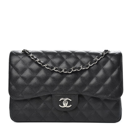 Chanel Caviar Quilted Jumbo Double Flap Black 1 of 12