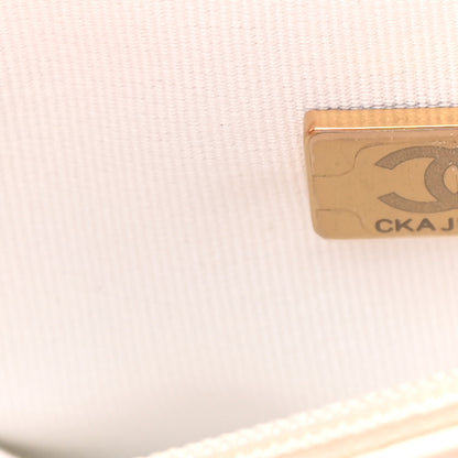 Chanel Shiny Aged Calfskin Quilted Nano Kelly Shopper White 7 of 13