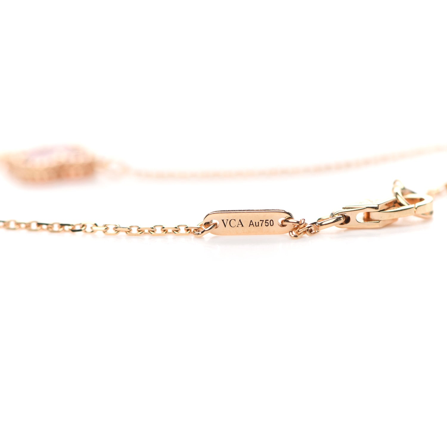 Van Cleef & Arpels 18K Rose Gold Carnelian Sweet Alhambra Bracelet 3 of 6