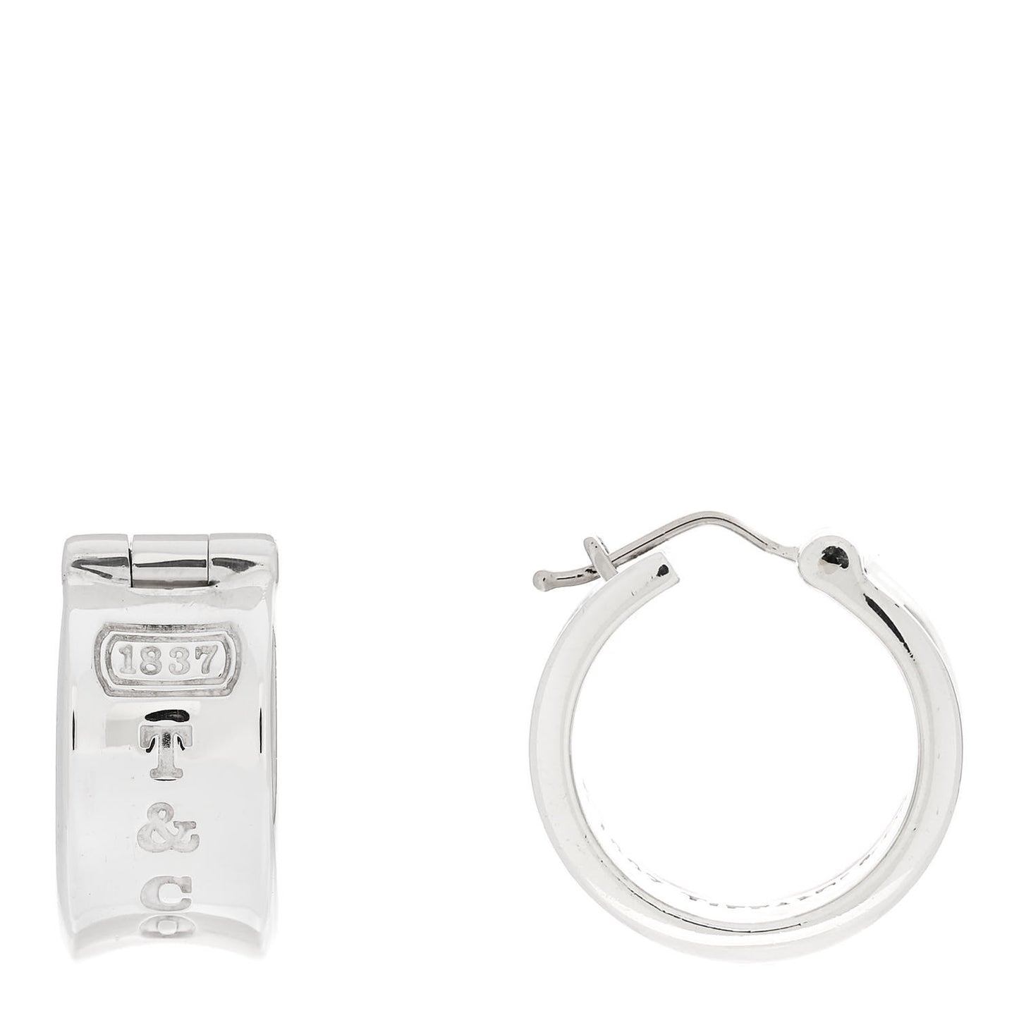 Sterling Silver Wide 1837 Hoop Earrings