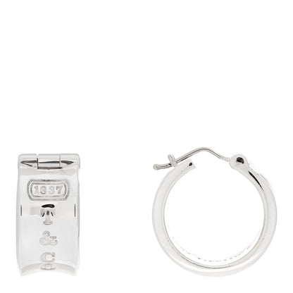 Tiffany Sterling Silver Wide 1837 Hoop Earrings 1 of 5
