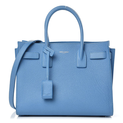 Saint Laurent Grained Calfskin Baby Sac De Jour Blue Clair 1 of 11