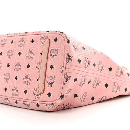 MCM Visetos Medium Anya Shopper Tote Light Pink 8 of 13