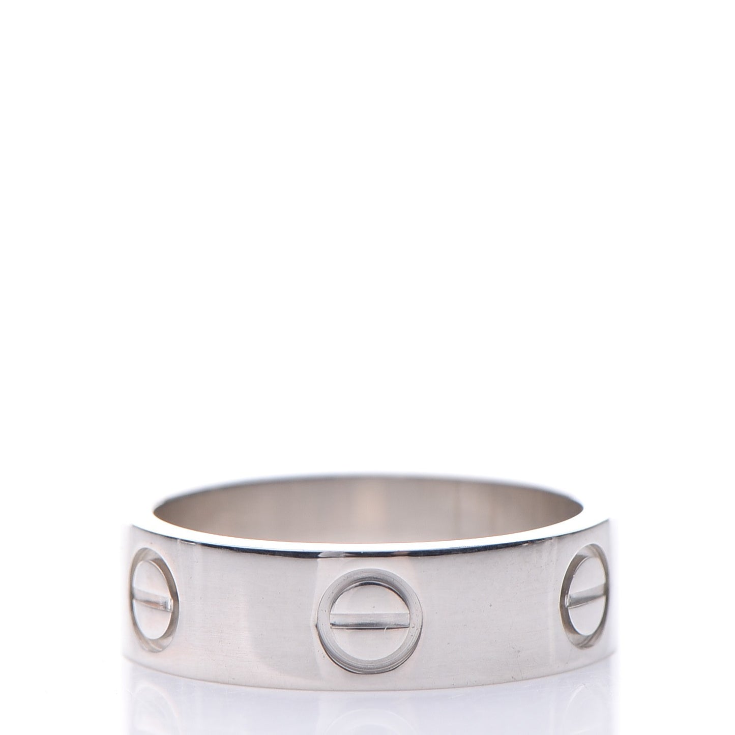18K White Gold 5.5mm LOVE Ring 52 6