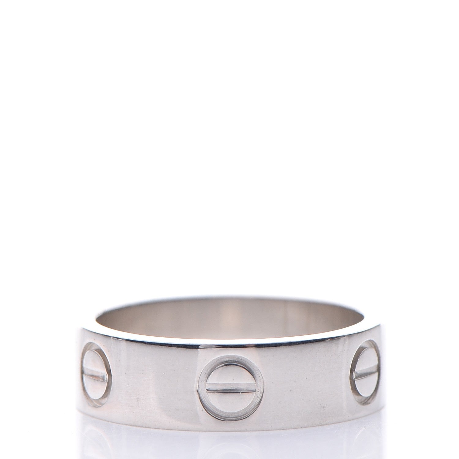 Cartier 18K White Gold 5.5mm LOVE Ring 52 6 3 of 6