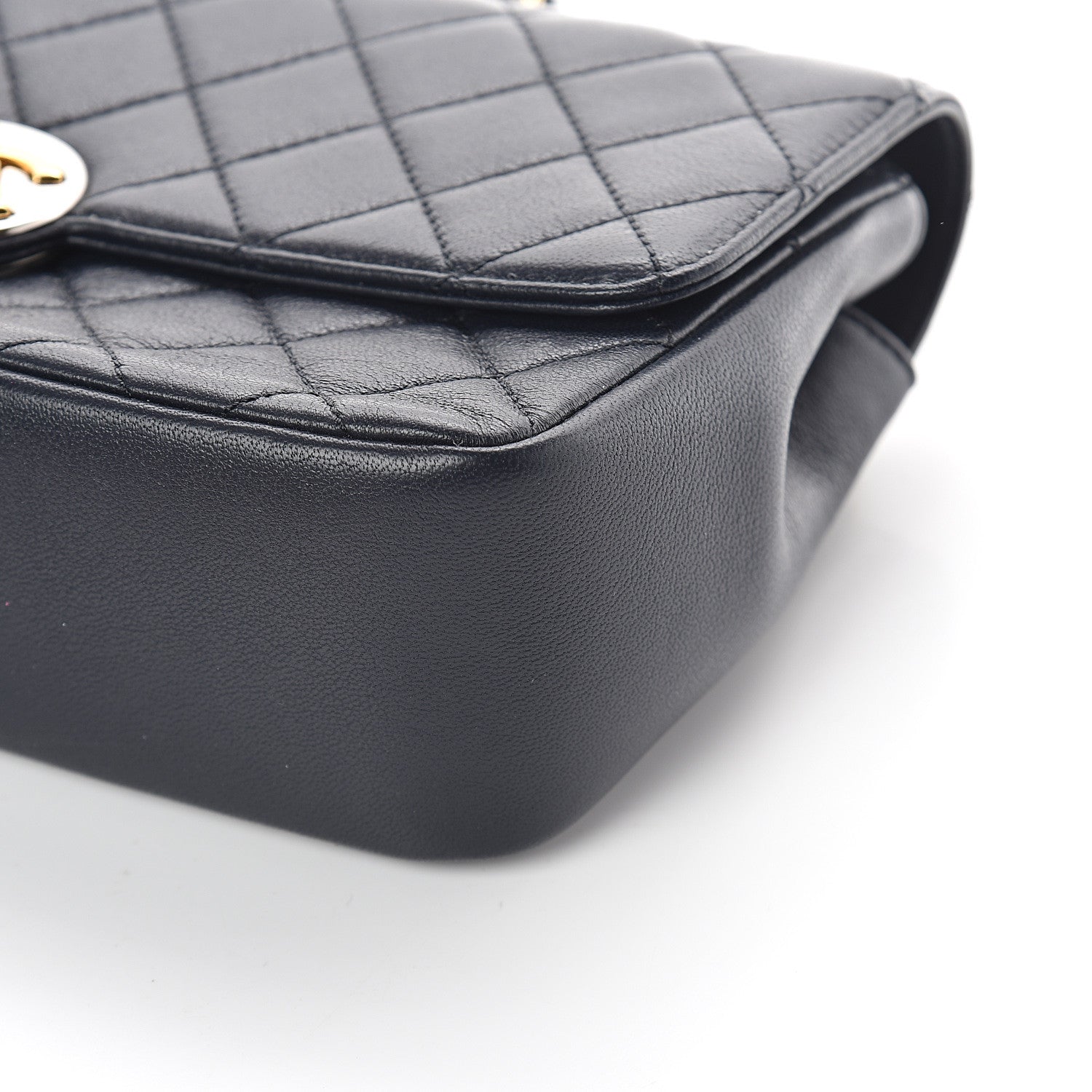 Chanel Calfskin Quilted Mini Rectangular Flap Dark Blue 8 of 8