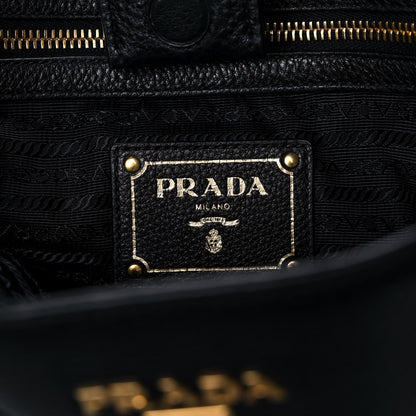 Prada Vitello Daino Shopping Tote Black 11 of 17