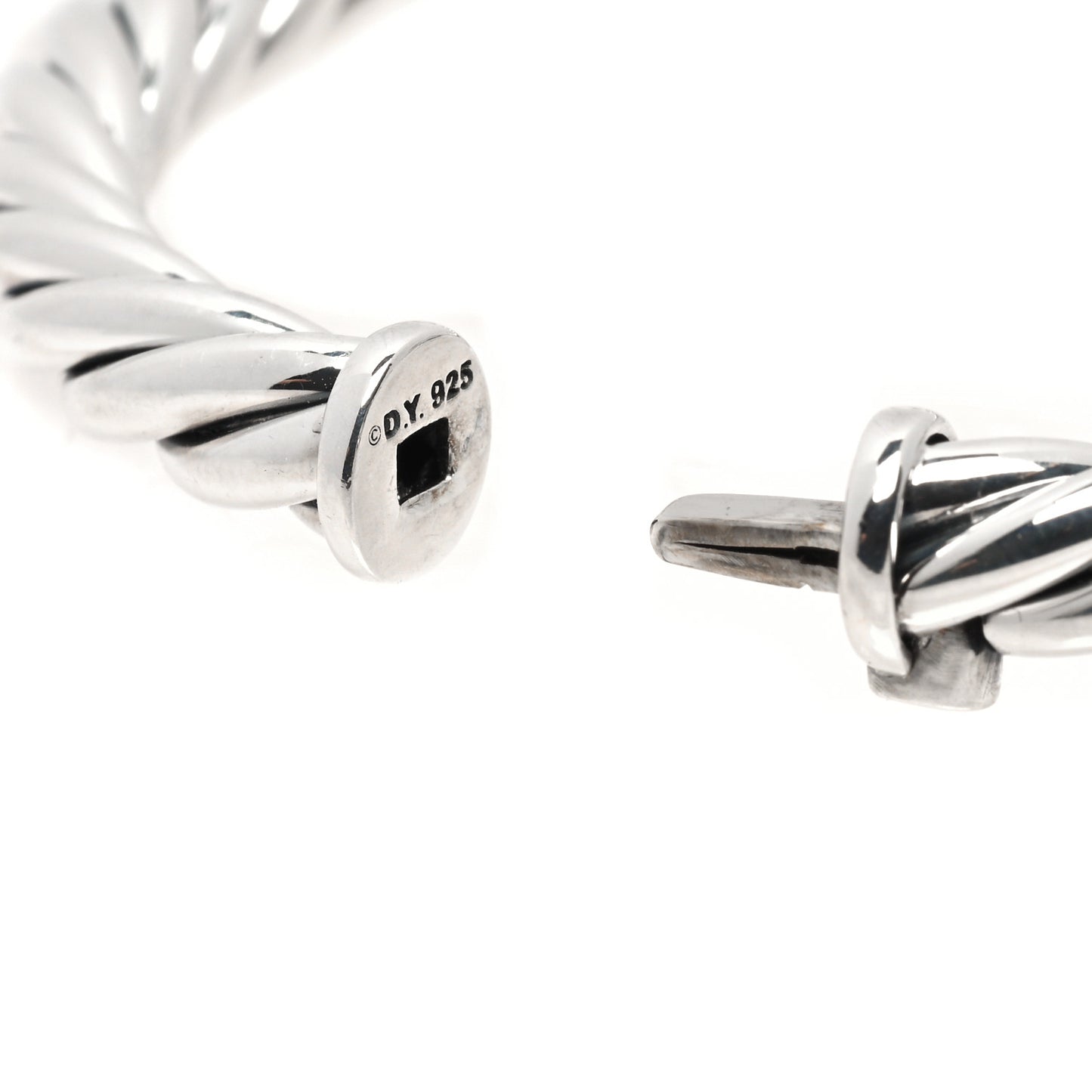 Sterling Silver Diamond 6mm X Cable Pave Bangle Bracelet