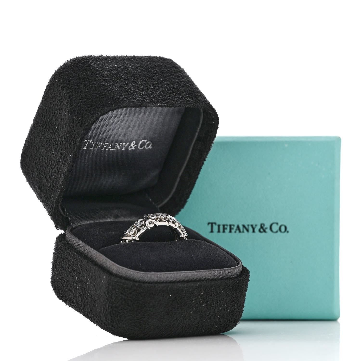 Tiffany Platinum Diamond Schlumberger Sixteen Stone Ring 53 6.25 6 of 6