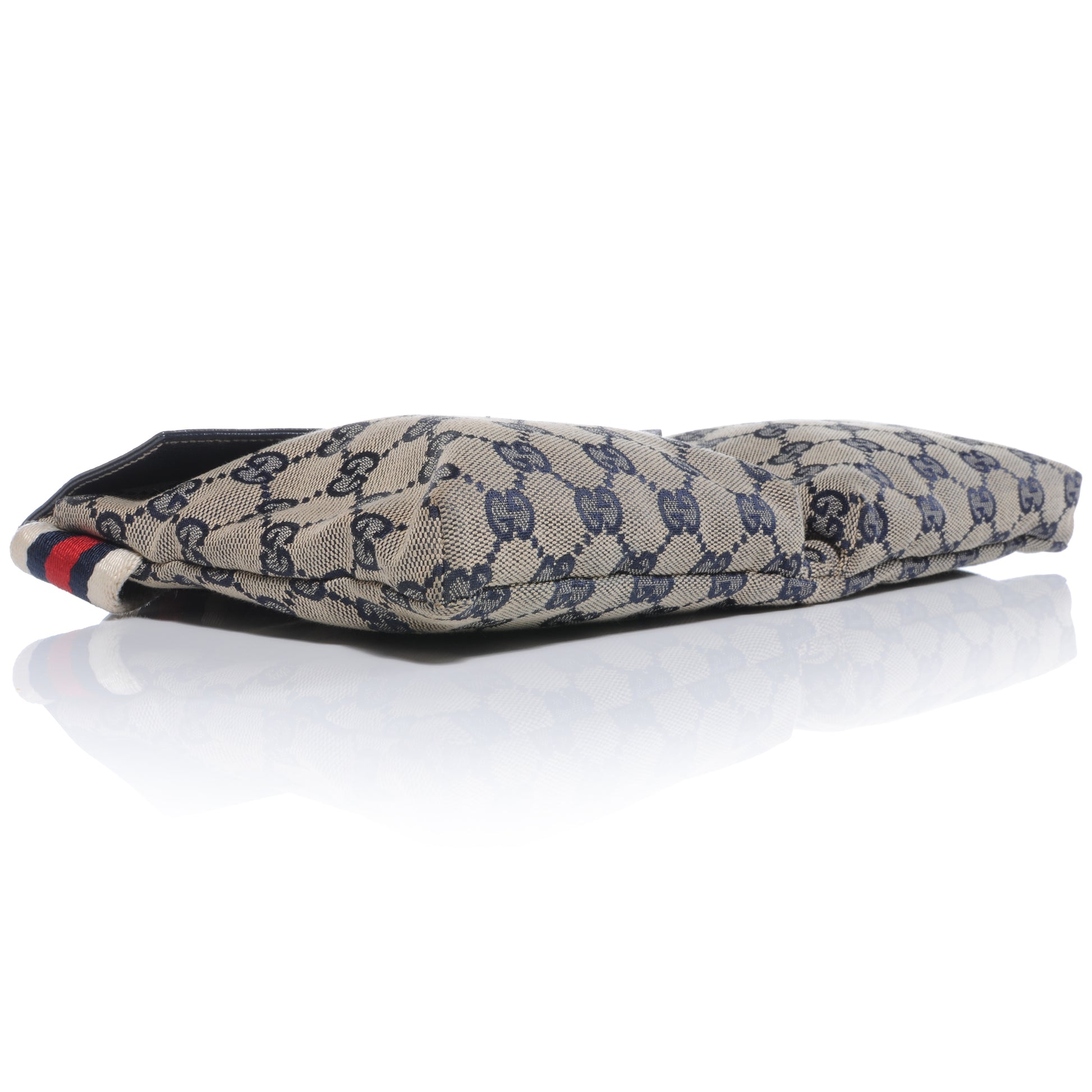Gucci GG Monogram Web Double Pocket Belt Bag Navy 5 of 10