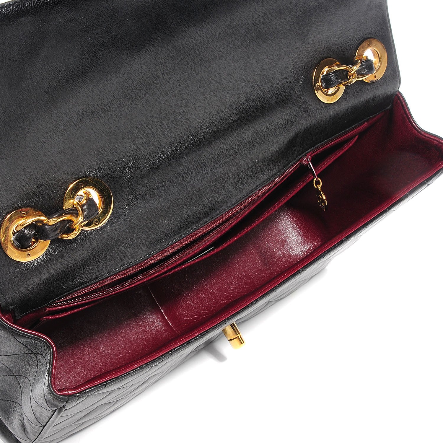 Chanel Lambskin Quilted Jumbo Flap Black 5 of 10