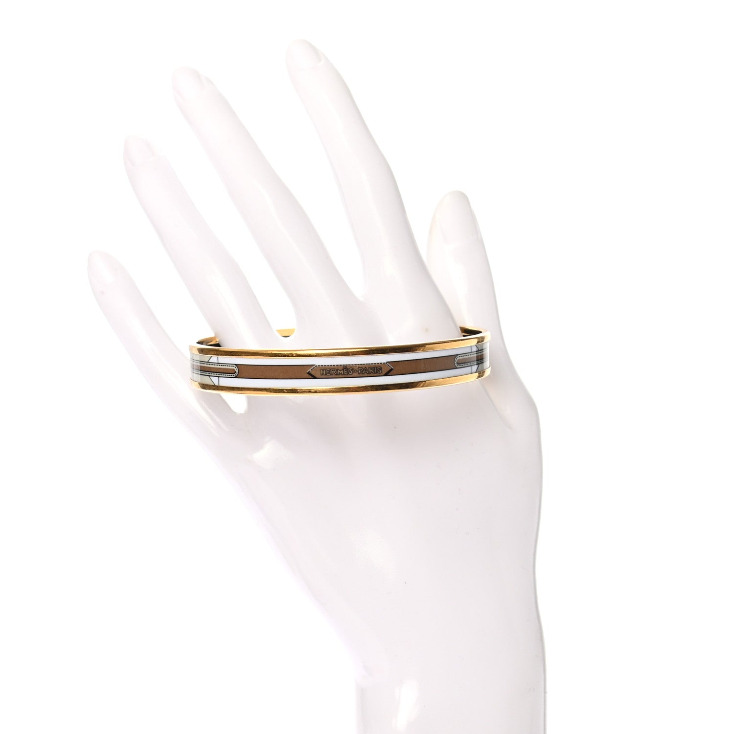 Hermes Enamel Printed Narrow Sangles Bracelet 65 2 of 5