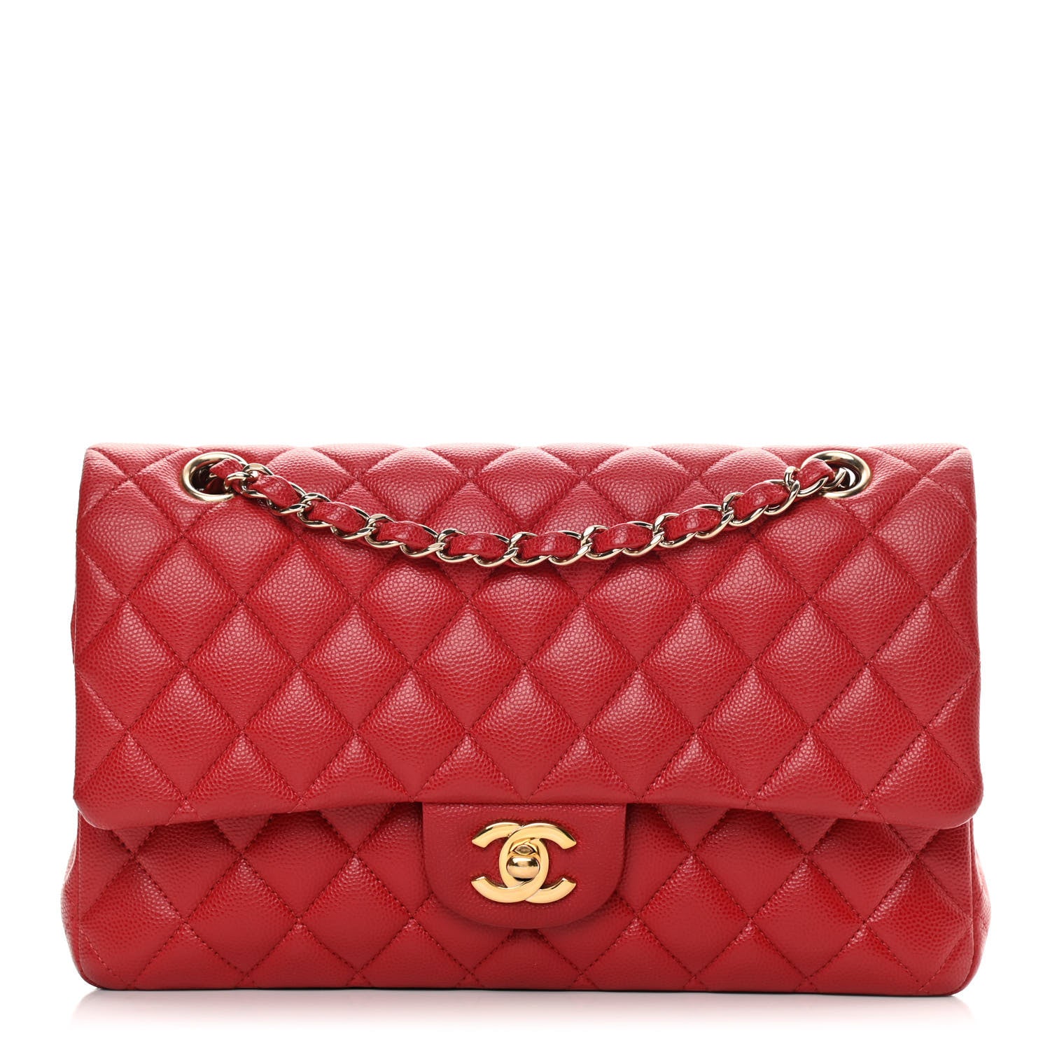 Chanel Caviar Quilted Medium Double Flap Red 1 of 16