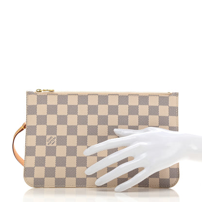 Louis Vuitton Damier Azur Neverfull MM GM Pochette 2 of 7