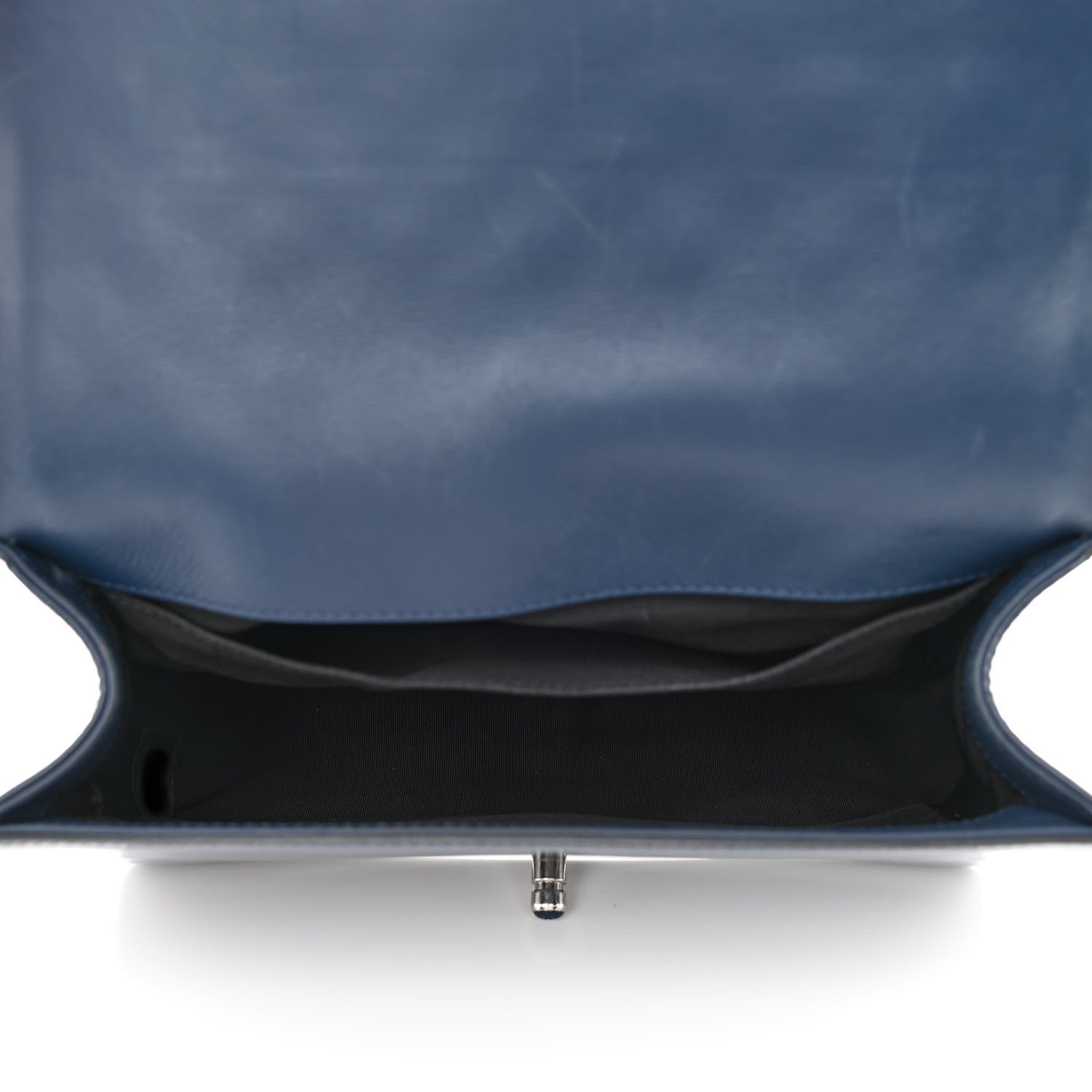 Chanel Patent Calfskin Quilted Medium Plexiglass Boy Flap Blue 4 of 11