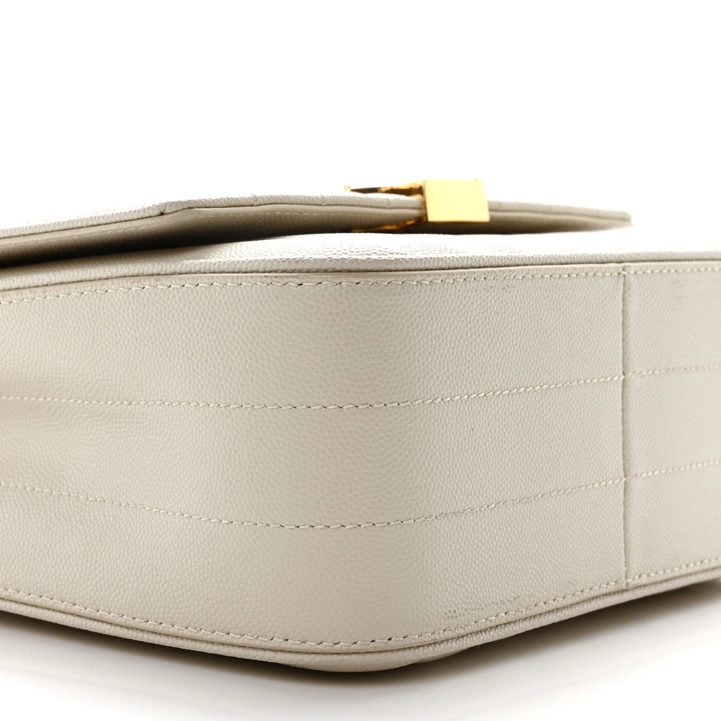 Grain De Poudre Matelasse Monogram Medium Vicky Chain Bag Crema Soft