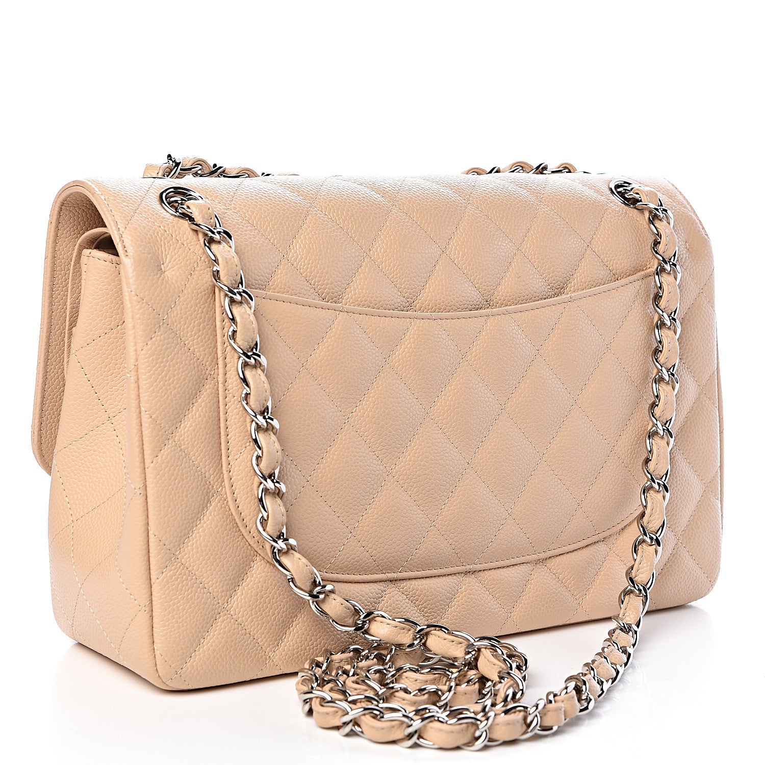 Chanel Caviar Quilted Jumbo Double Flap Beige Clair 3 of 10