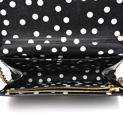 Dolce & Gabbana Lizard Effect Wallet On Chain Black 5 of 12